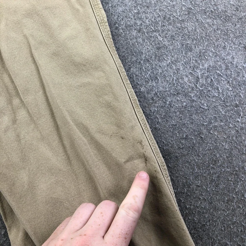 Carhartt Pants Mens 32x32 Beige Canvas Carpenter Relaxed Fit Straight Workwear